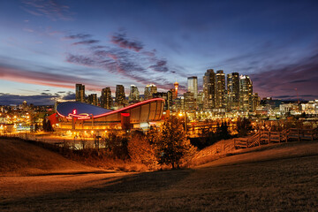 Calgary Skyline at dusk