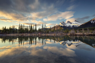 The 3 Sisters at sunrise