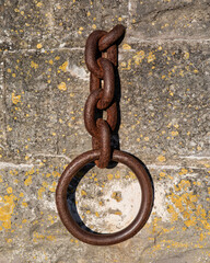 Large Chain at Caernarfon Harbour in North Wales, UK