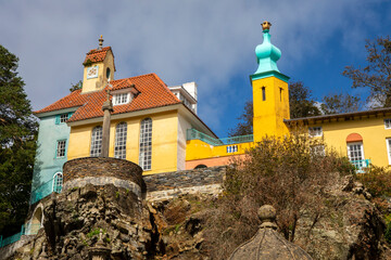 The Chantry and Onion Dome in Portmeirion, North Wales, UK