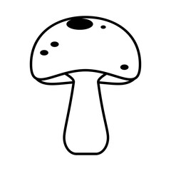 mushroom icon image, line style