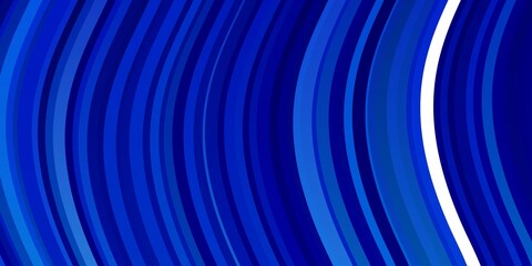 Light BLUE vector background with lines. Colorful geometric sample with gradient curves.  Template for your UI design.