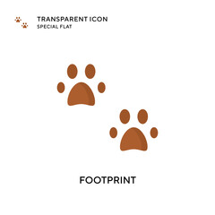 Fototapeta na wymiar Footprint vector icon. Flat style illustration. EPS 10 vector.