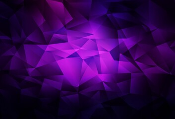 Fototapeta premium Dark Purple, Pink vector abstract polygonal pattern.