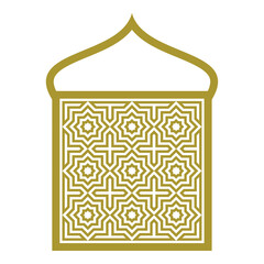 Islamic pattern logo template background design vector