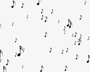 たくさんの可愛い16分音符、3Dレンダリング