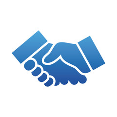 hands shaking icon, gradient style