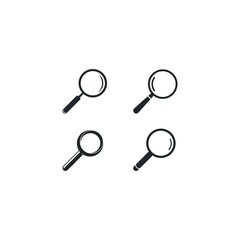 Magnify glass vector icon illustration