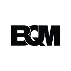 BQM letter monogram logo design vector