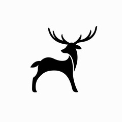 deer vector with simple concept