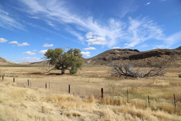 landscape with mountains and clouds