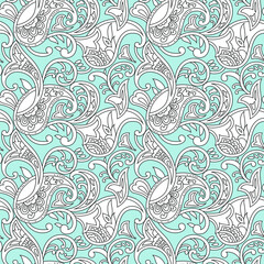 traditional Indian paisley pattern on   background