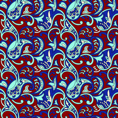 traditional Indian paisley pattern on   background