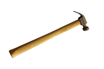 Hammer isolated on white background. Clipping path.