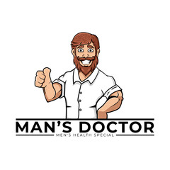 man's doctor logo template