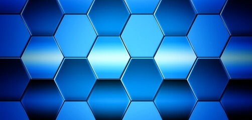 ハニカム構造の青い背景