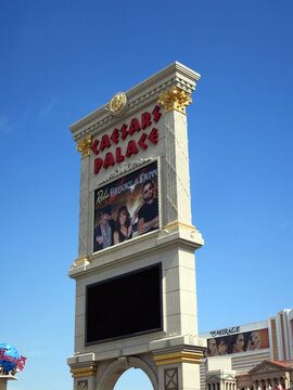 Reba Brooks and Dunn show poster at Ceasars palace hotel