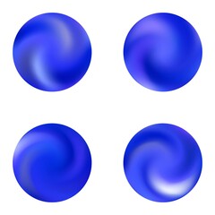 Collection with round gradient backgrounds.