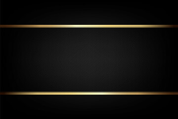 Luxury dark black background and golden frame, Vector graphic illustration