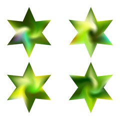 Kit of hexagram abstract backgrounds.