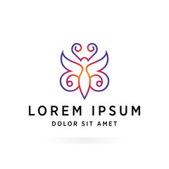 Abstract Butterfly Logo Design Template