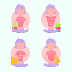 self healing poses pack illustration