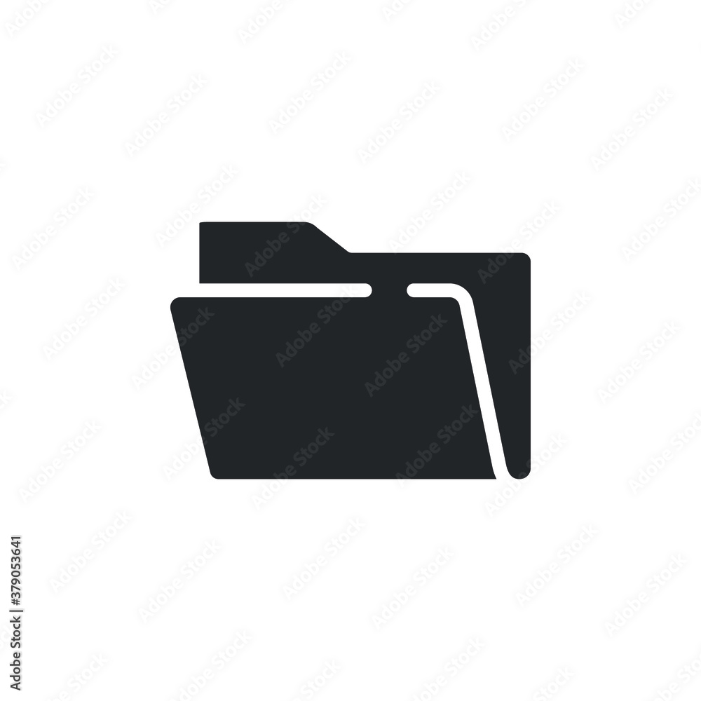 Aufkleber open folder of data documents file icon. office and business project storage organize button symbol 