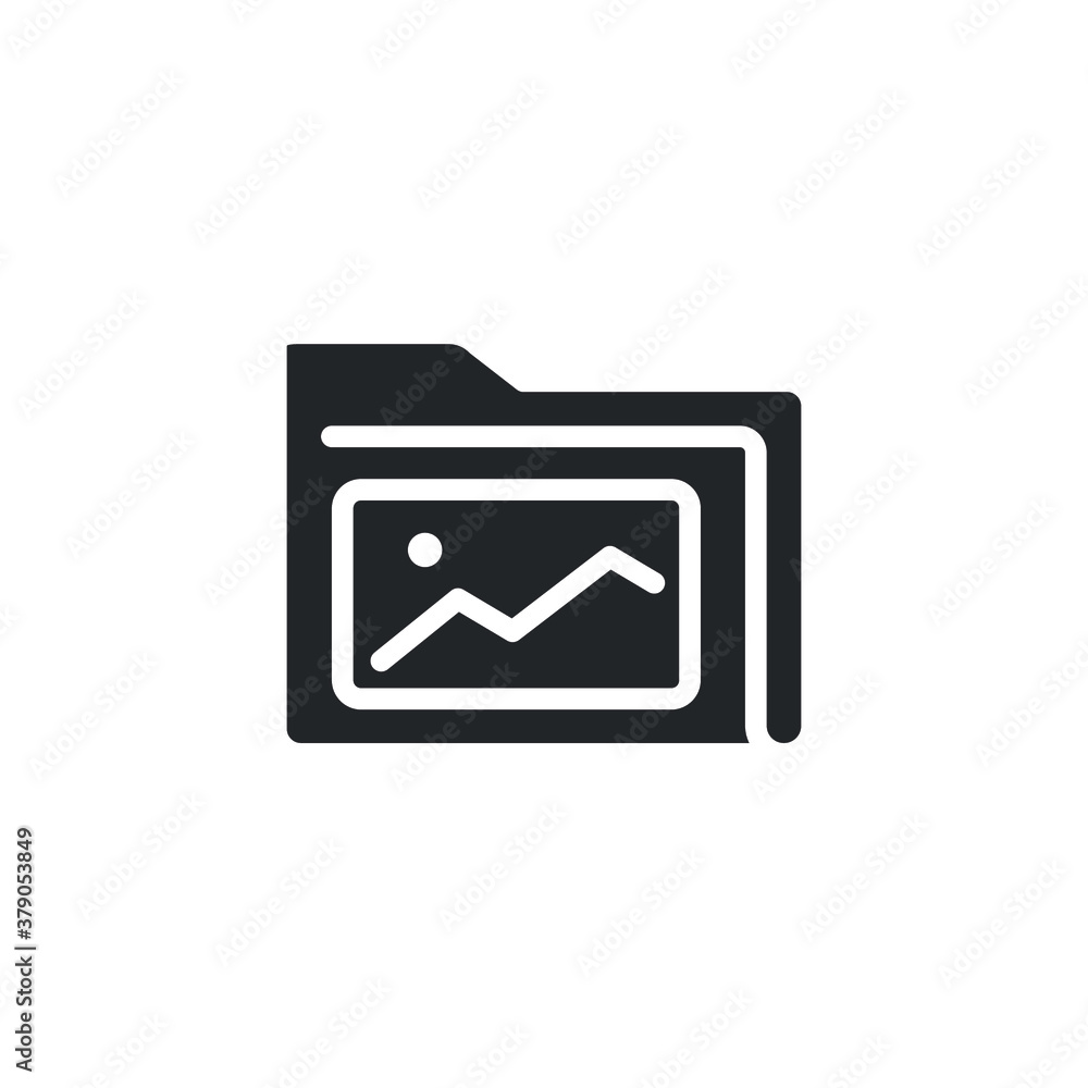 Poster documents file photo picture solid icon. folder picture for website or mobile application. camera al