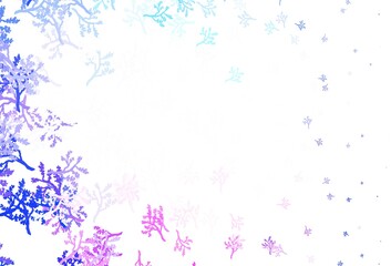 Light Pink, Green vector doodle pattern with branches.