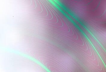 Light Purple vector background with curved lines.