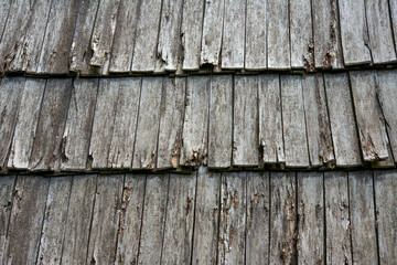 wooden fence and straw at the authentic traditional house in the beautifully preserved village