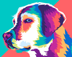 dog in style pop art illustration vector eps.10 © Ardani