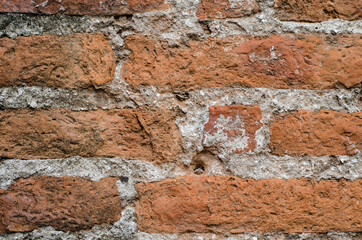 Rough Texture of Old Brick Wall.