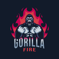 gorilla fire esport logo