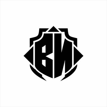 Premium Vector | Letter bn logo design. bn logotype template