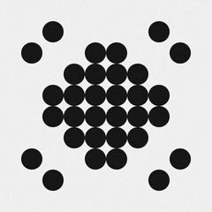 Abstract Cross Pattern Dots Logo generative computational art illustration