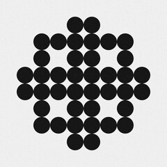 Abstract Cross Pattern Dots Logo generative computational art illustration