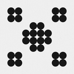 Abstract Cross Pattern Dots Logo generative computational art illustration