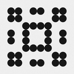 Abstract Cross Pattern Dots Logo generative computational art illustration