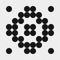 Abstract Cross Pattern Dots Logo generative computational art illustration