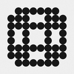 Abstract Cross Pattern Dots Logo generative computational art illustration