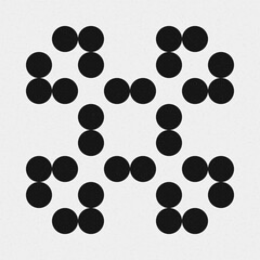 Abstract Cross Pattern Dots Logo generative computational art illustration