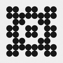 Abstract Cross Pattern Dots Logo generative computational art illustration