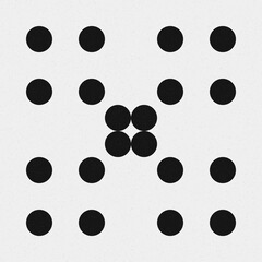 Abstract Cross Pattern Dots Logo generative computational art illustration