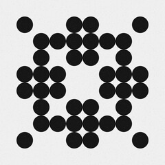 Abstract Cross Pattern Dots Logo generative computational art illustration
