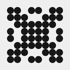 Abstract Cross Pattern Dots Logo generative computational art illustration