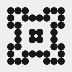 Abstract Cross Pattern Dots Logo generative computational art illustration