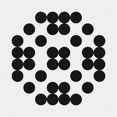 Abstract Cross Pattern Dots Logo generative computational art illustration