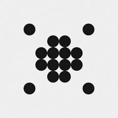 Abstract Cross Pattern Dots Logo generative computational art illustration