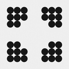 Abstract Cross Pattern Dots Logo generative computational art illustration